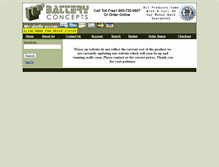 Tablet Screenshot of batteryconcepts.net